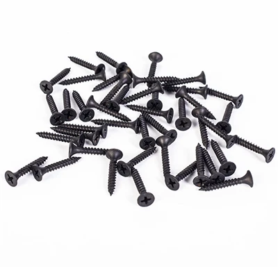 Hideung Fosfat Drywall Screws pikeun Gypsum Board & Metal Stud ngaropéa
